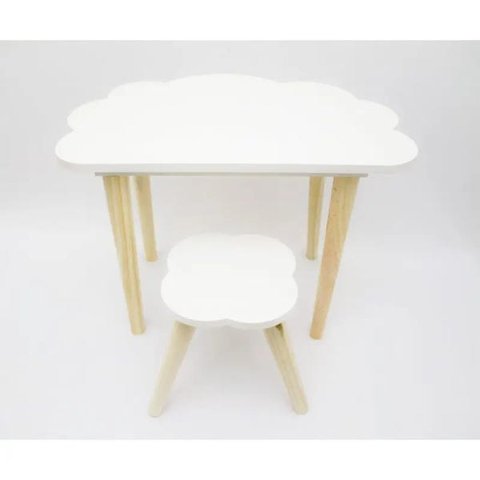 Mesa e Banco Infantil Modelo Nuvem