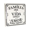 Ver imagem 2 de Quadro Box Familia Vida Amor em Mdf 25x25