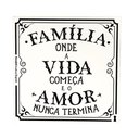 Ver imagem 1 de Quadro Box Familia Vida Amor em Mdf 25x25