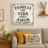 Quadro Box Familia Vida Amor em Mdf 25x25 - 3