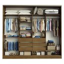 Ver imagem 5 de Guarda-roupa Casal Madesa Apolo 4 Portas de Correr com Espelho - Rustic