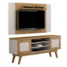 Rack Bancada Detroit Painel para Tv América e Aparador Bellíssima Cinamomo Off White - Valdemóveis - 4