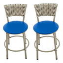 Ver imagem 1 de Kit 2 Banquetas Baixa Area Gourmet Encosto Juncado