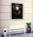 Ver imagem 2 de Quadro Decorativo Vaca Elegante - 70x50cm:moldura Preta
