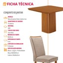 Ver imagem 7 de Mesa de Jantar Eloise 90cm Tampo MDF Laminado Canto Copo com 4 Cadeiras Lisa