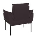 Ver mais imagens de Kit 02 Poltronas + Namoradeira Pé Metal Preto Recepção Sala Cinza