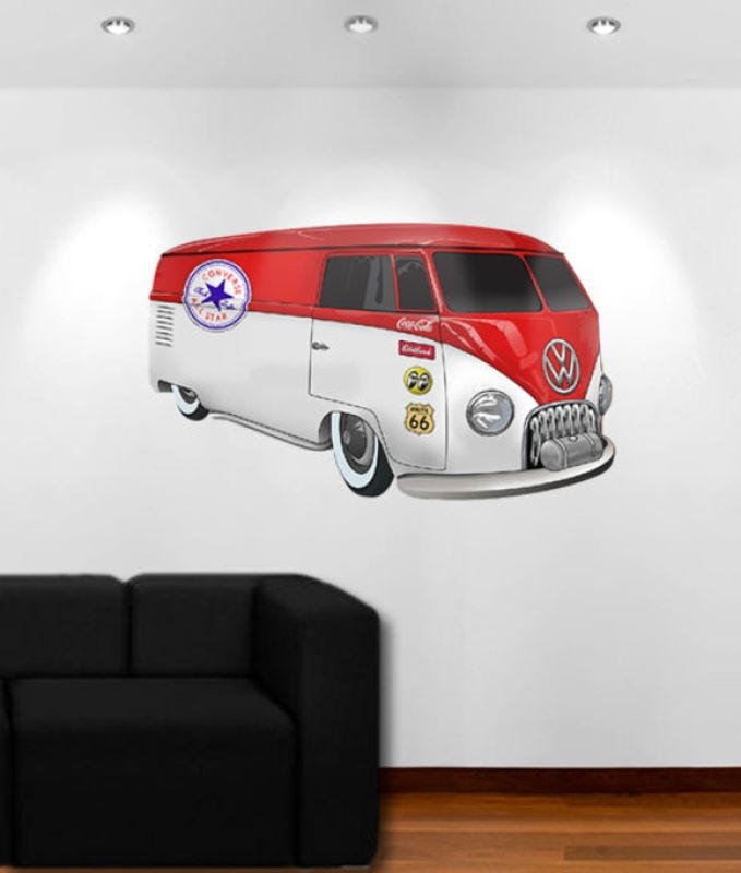 Adesivo de Parede Kombi - 90x50cm | MadeiraMadeira