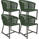 Ver imagem 1 de Kit 04 Cadeiras Decorativas Para Área Gourmet Cozinha Corda Náutica Belize D04 Verde - Lyam Decor