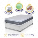 Ver imagem 4 de Conjunto Box Baú Branco Luanda Cinza Espuma D28 Solteiro 88x188x69 - King House