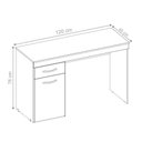 Ver imagem 3 de Escrivaninha Retangular Evans Moderno 1 Gaveta MDP 120cm Branco
