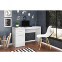 Ver imagem 2 de Escrivaninha Retangular Evans Moderno 1 Gaveta MDP 120cm Branco