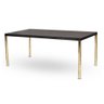 Mesa de Jantar Anápolis 140cm Tampo Preto Fosco Pés Dourado - 66494 - 1