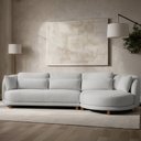 Ver imagem 2 de Sofá 05 Lugares 330cm Arizona com Chaise Esquerdo Bouclé Cinza Claro - Nexta Casa