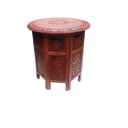 Ver imagem 1 de Mesa Indiana de Madeira Sextavada 39cm