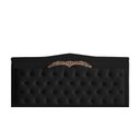 Ver imagem 1 de Cabeceira de Cama Box Painel Barcelona Queen 160 Cm Retro Capitonê Botão Encapados Suede Preto do La
