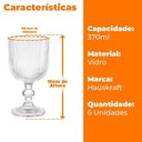 Ver imagem 6 de Jogo de Taças Copos e Jarra de Vidro Transparente Graffiato 13 Peças - Hauskraft