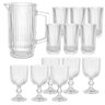 Jogo de Taças Copos e Jarra de Vidro Transparente Graffiato 13 Peças - Hauskraft - 1