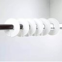 Ver imagem 2 de Kit 50 Separador e Organizador de Cabides Araras por Tamanho Plaquinha Divisor de Plástico