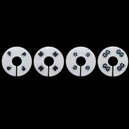 Kit 50 Separador e Organizador de Cabides Araras por Tamanho Plaquinha Divisor de Plástico - 4