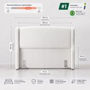 Ver imagem 4 de Cabeceira para Cama Box King Size Shae 195cm Estofada com Frame Bouclê Branco - Desk Design