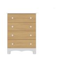 Ver imagem 5 de Cômoda Infantil 65cm com 4 Gavetas Dengo Multimóveis Mp4409 Branco/madeirado