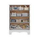 Ver imagem 4 de Cômoda Infantil 65cm com 4 Gavetas Dengo Multimóveis Mp4409 Branco/madeirado