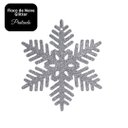 Ver imagem 4 de Jogo Floco de Neve Glitter Prata 18cm Enfeite Natalino 6 Peças - Magizi