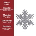 Ver imagem 5 de Jogo Floco de Neve Glitter Prata 18cm Enfeite Natalino 6 Peças - Magizi