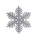Ver imagem 7 de Jogo Floco de Neve Glitter Prata 18cm Enfeite Natalino 6 Peças - Magizi