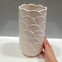 Ver imagem 5 de Vaso Decorativo Enfeite Casa Cerâmica 26x14x14cm Bege