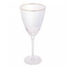 Jogo 2 Taças de Vinho com Borda Dourada Lines Vidro Transparente 400ml Wolff - 2