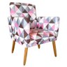 Poltrona Estampada Nina Triangulo Rosa Rodapé - 8