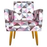 Poltrona Estampada Nina Triangulo Rosa Rodapé - 1