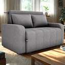 Ver imagem 2 de Sofa Cama 2 Lugares 138 Cm Amora Tecido Boucle F497 Cinza Milani Store