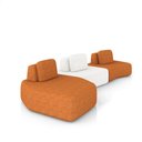 Ver imagem 1 de Sofá 3 Lugares Orgânico com Chaise e 2 Módulos Berlim Bouclê Cr K01 - D'Rossi