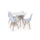 Ver imagem 1 de Conjunto Mesa 70cm Branca + 4 Cadeiras Branca