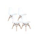 Ver imagem 3 de Conjunto Mesa 70cm Branca + 4 Cadeiras Branca