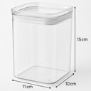 Ver imagem 2 de Pote Quadrado 1,4l Porta Mantimentos Farinha Trigo Açúcar Organizador Condimentos Cinquetti