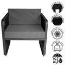 Ver imagem 3 de Conjunto 2 Poltronas e 1 Namoradeira para Área Externa Santiago em Alumínio e Corda Náutica Acesse m