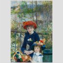 Ver imagem 2 de Quadro Renoir Duas Irmãs Tela Moldura Branca 45X30Cm