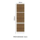 Ver imagem 3 de Paneleiro Armário de Cozinha 60 cm 3 Portas Branco/Rustic Glamy Madesa