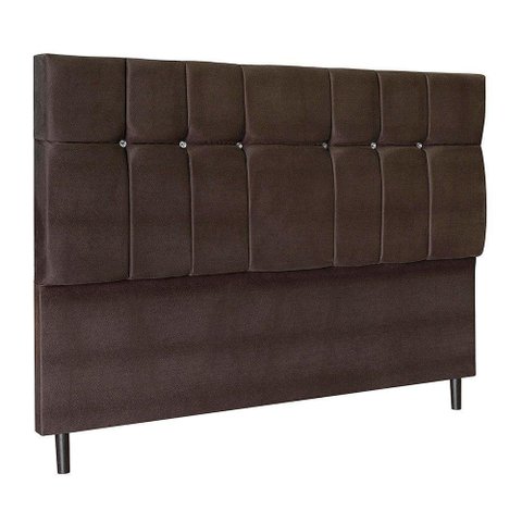 Cabeceira Paris Para Cama Box Queen 164 Cm Suede Marrom