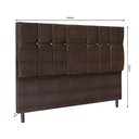 Ver imagem 2 de Cabeceira Paris Para Cama Box Queen 164 Cm Suede Marrom