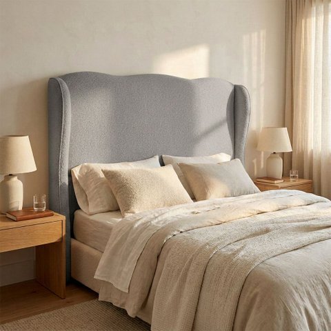 Cabeceira Cama Box King 195 cm Atria Bouclê B05 - D'Rossi