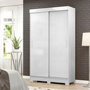 Ver imagem 1 de Guarda Roupa Apiuna 2 Portas de Correr com Pés Branco/Bege:Branco
