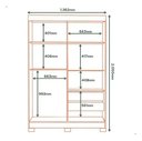 Ver imagem 7 de Guarda Roupa Apiuna 2 Portas de Correr com Pés Branco/Bege:Branco