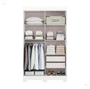 Ver imagem 2 de Guarda Roupa Apiuna 2 Portas de Correr com Pés Branco/Bege:Branco