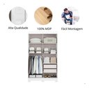 Ver imagem 3 de Guarda Roupa Apiuna 2 Portas de Correr com Pés Branco/Bege:Branco