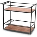 Ver imagem 1 de Carrinho Bar Prisma Tampo Imbuia Base Preta 94cm - 53721