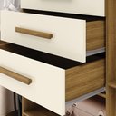 Ver imagem 6 de Guarda Roupa Casal Belga 6 Portas de Bater 3 Gavetas com Cabideiros Nature/offwhite G98 - Gran Belo